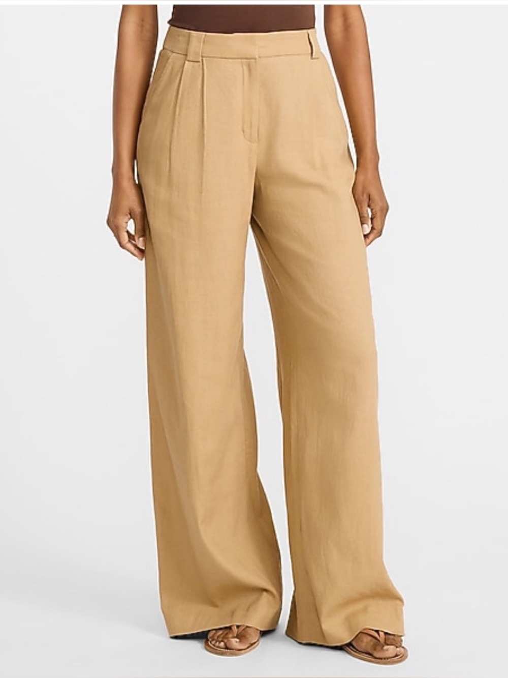 Express Summer Blend Linen Relaxed Trousers